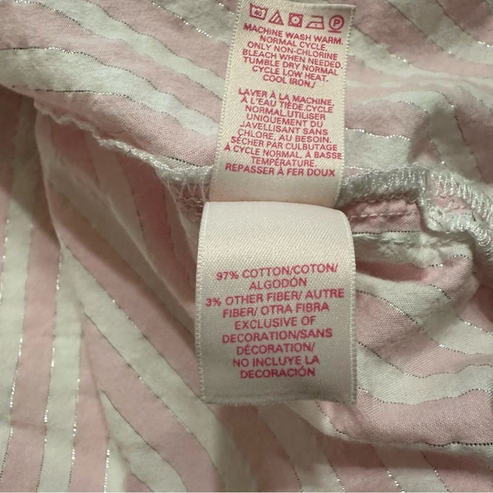 VICTORIA’S SECRET ICONIC STRIPE BUTTON UP LONG SLEEVE SLEEP SHIRT MEDIUM flaw - Picture 6 of 7